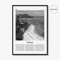 Hawaii Print Black and White No 5, Hawaii Wall Art, Hawaii Poster, Hawaii Photo, Hawaii Wall Décor, Hawaii Map, United States