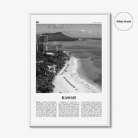 Hawaii Print Black and White No 5, Hawaii Wall Art, Hawaii Poster, Hawaii Photo, Hawaii Wall Décor, Hawaii Map, United States
