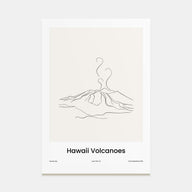 Hawaii Volcanoes National Park Drawn Poster