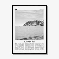 Hawkes Bay Print Black and White, Hawkes Bay Wall Art, Hawkes Bay Poster, Hawkes Bay Photo, Hawkes Bay Map, Hawkes Bay Decor, New Zealand