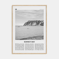 Hawke's Bay Travel B&W Poster