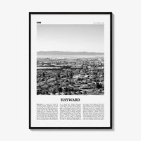 Hayward Print Black and White, Hayward Wall Art, Hayward Poster, Hayward Photo, Hayward Wall Décor, Hayward Map, California, USA