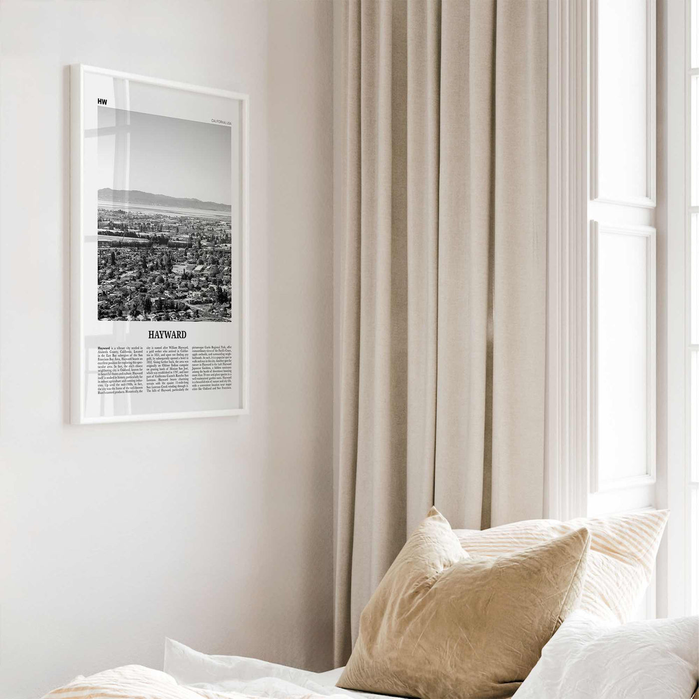 Hayward Print Black and White, Hayward Wall Art, Hayward Poster, Hayward Photo, Hayward Wall Décor, Hayward Map, California, USA