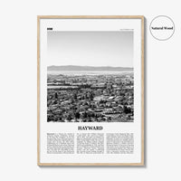 Hayward Print Black and White, Hayward Wall Art, Hayward Poster, Hayward Photo, Hayward Wall Décor, Hayward Map, California, USA