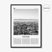 Hayward Print Black and White, Hayward Wall Art, Hayward Poster, Hayward Photo, Hayward Wall Décor, Hayward Map, California, USA
