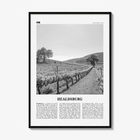Healdsburg Print Black and White, Healdsburg Wall Art, Healdsburg Poster, Healdsburg Photo, Healdsburg Map, Healdsburg Decor, California