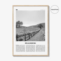 Healdsburg Print Black and White, Healdsburg Wall Art, Healdsburg Poster, Healdsburg Photo, Healdsburg Map, Healdsburg Decor, California