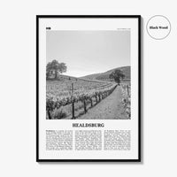 Healdsburg Print Black and White, Healdsburg Wall Art, Healdsburg Poster, Healdsburg Photo, Healdsburg Map, Healdsburg Decor, California