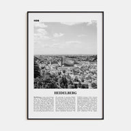 Heidelberg Travel B&W Poster