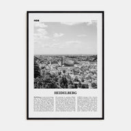 Heidelberg Travel B&W Poster