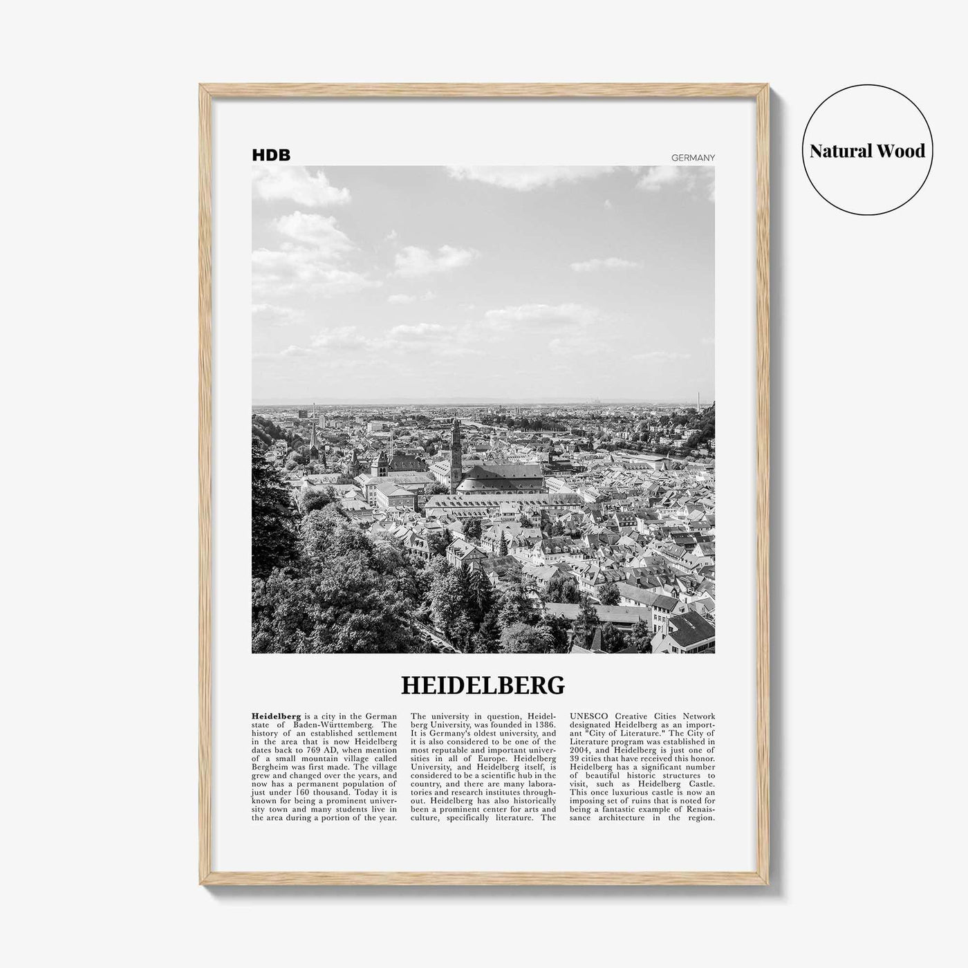 Heidelberg Print Black and White, Heidelberg Wall Art, Heidelberg Poster, Heidelberg Photo, Heidelberg Wall Décor, Germany, Deutschland
