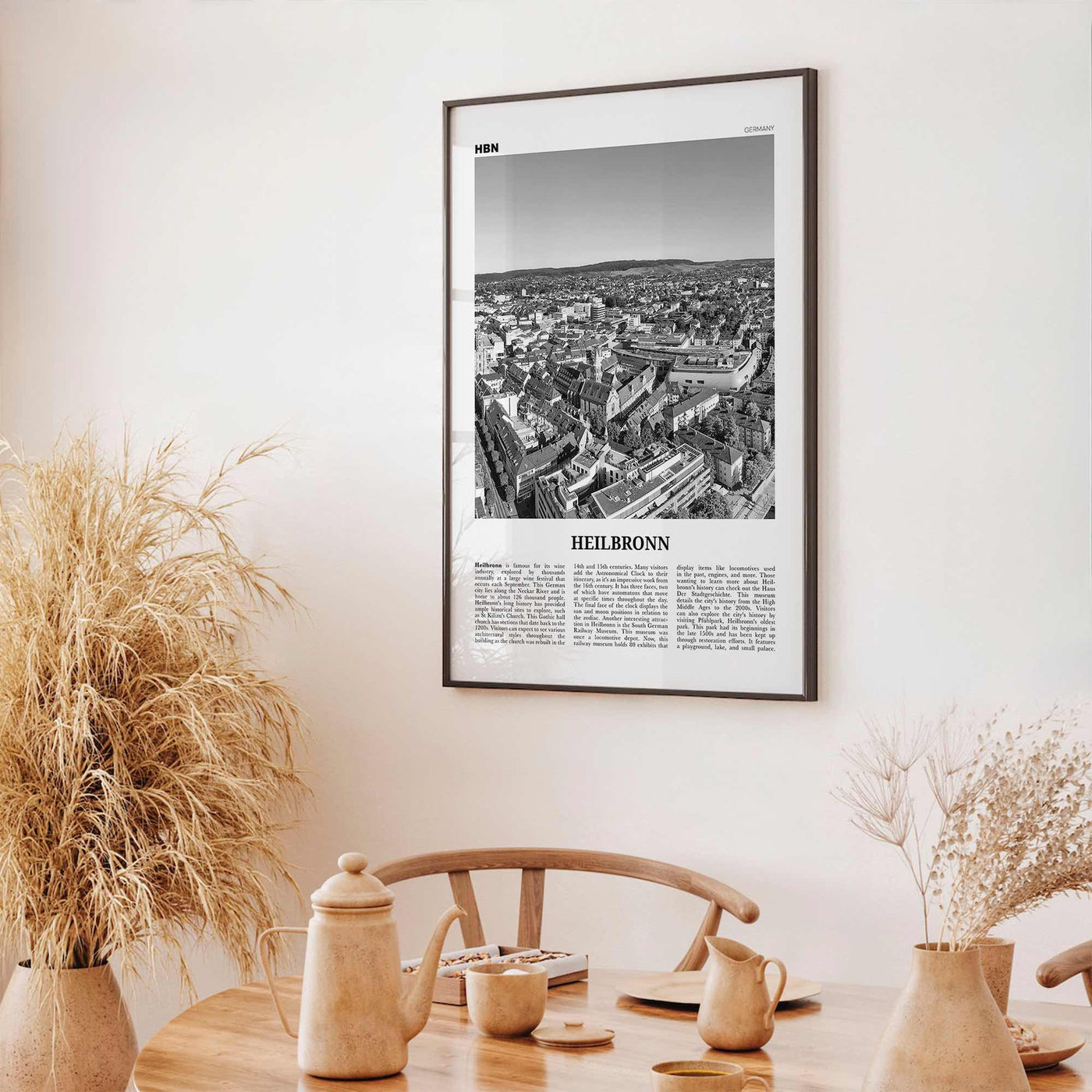 Heilbronn Print Black and White, Heilbronn Wall Art, Heilbronn Poster, Heilbronn Photo, Heilbronn Wall Décor, Heilbronn Map, Germany