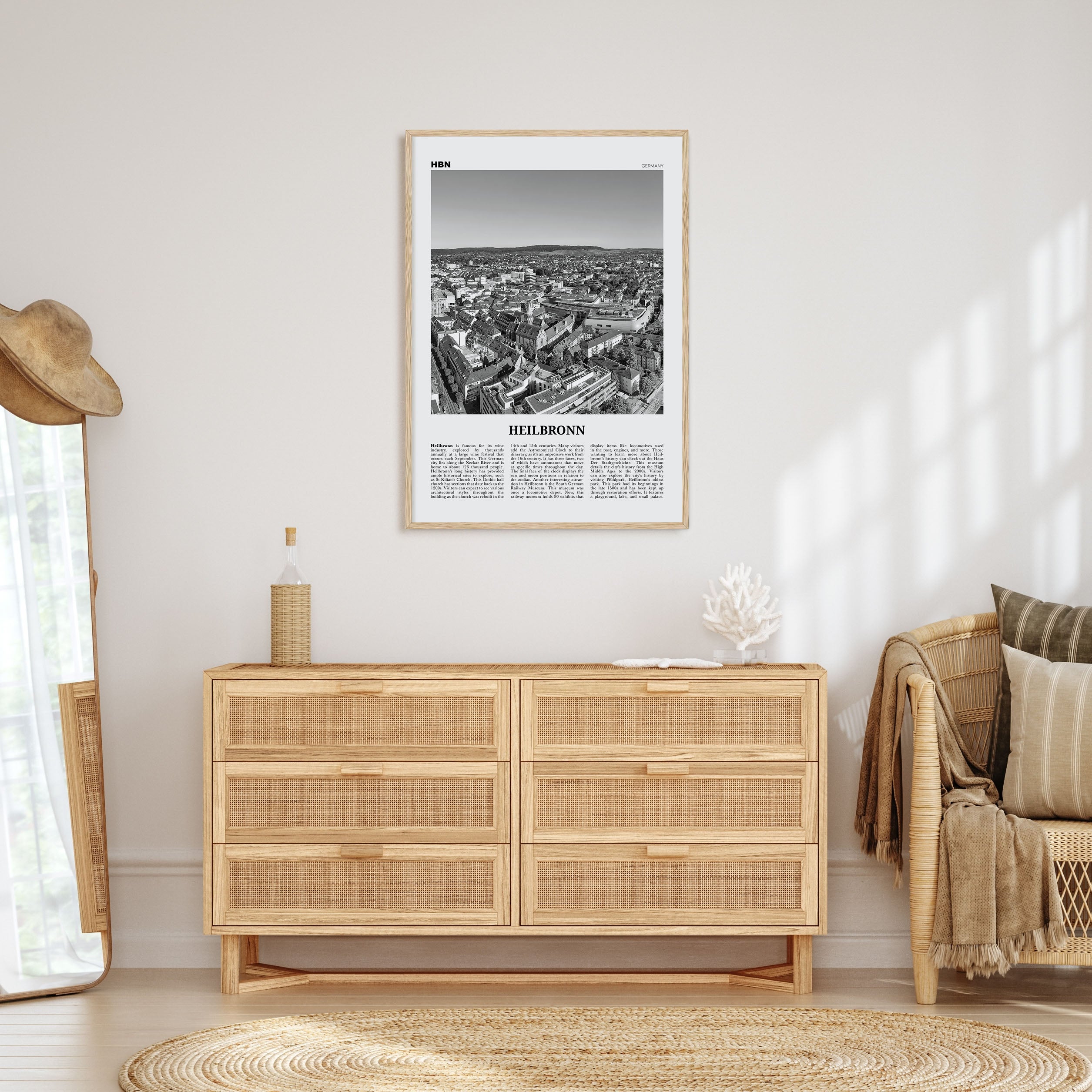 Heilbronn Travel B&W Poster
