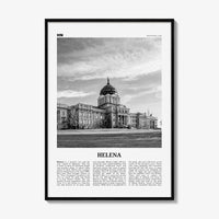 Helena Print Black and White No 1, Helena Wall Art, Helena Poster, Helena Photo, Helena Wall Décor, Helena Map, Montana, USA