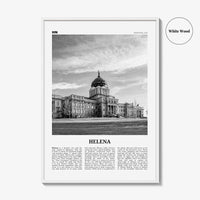 Helena Print Black and White No 1, Helena Wall Art, Helena Poster, Helena Photo, Helena Wall Décor, Helena Map, Montana, USA
