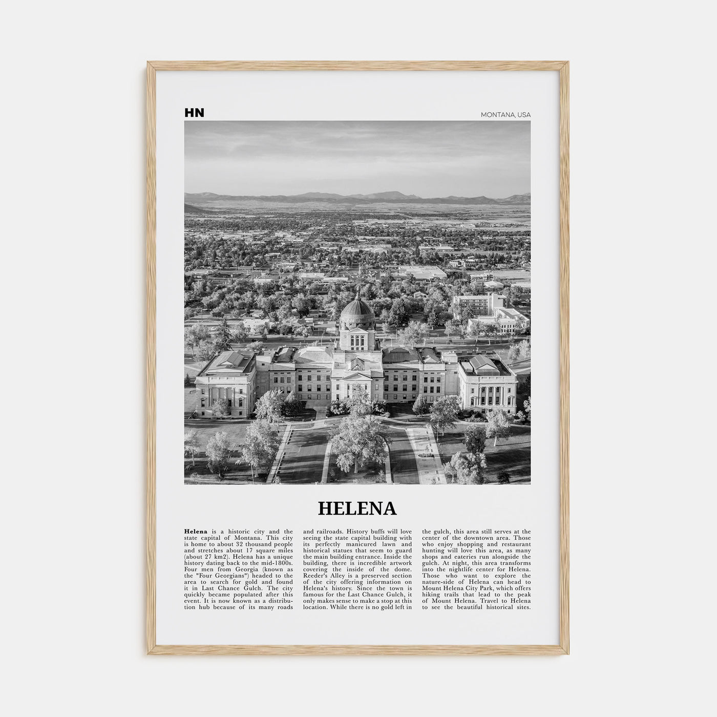 Helena Travel B&W No 2 Poster
