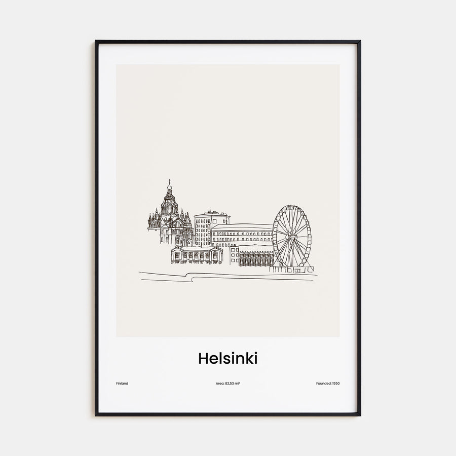Helsinki Drawn Poster