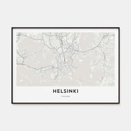Helsinki Map Landscape Poster
