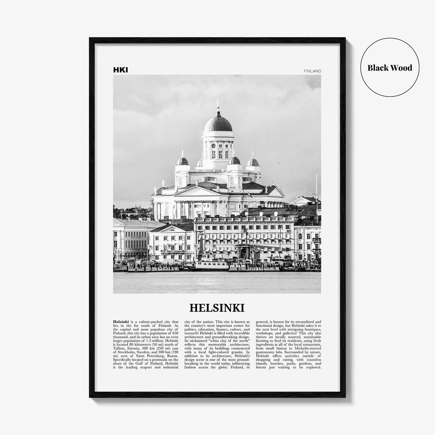 Helsinki Print Black and White, Helsinki Wall Art, Helsinki Poster, Helsinki Photo, Helsinki Wall Decor, Finland, Helsingin, Finnish, Europe