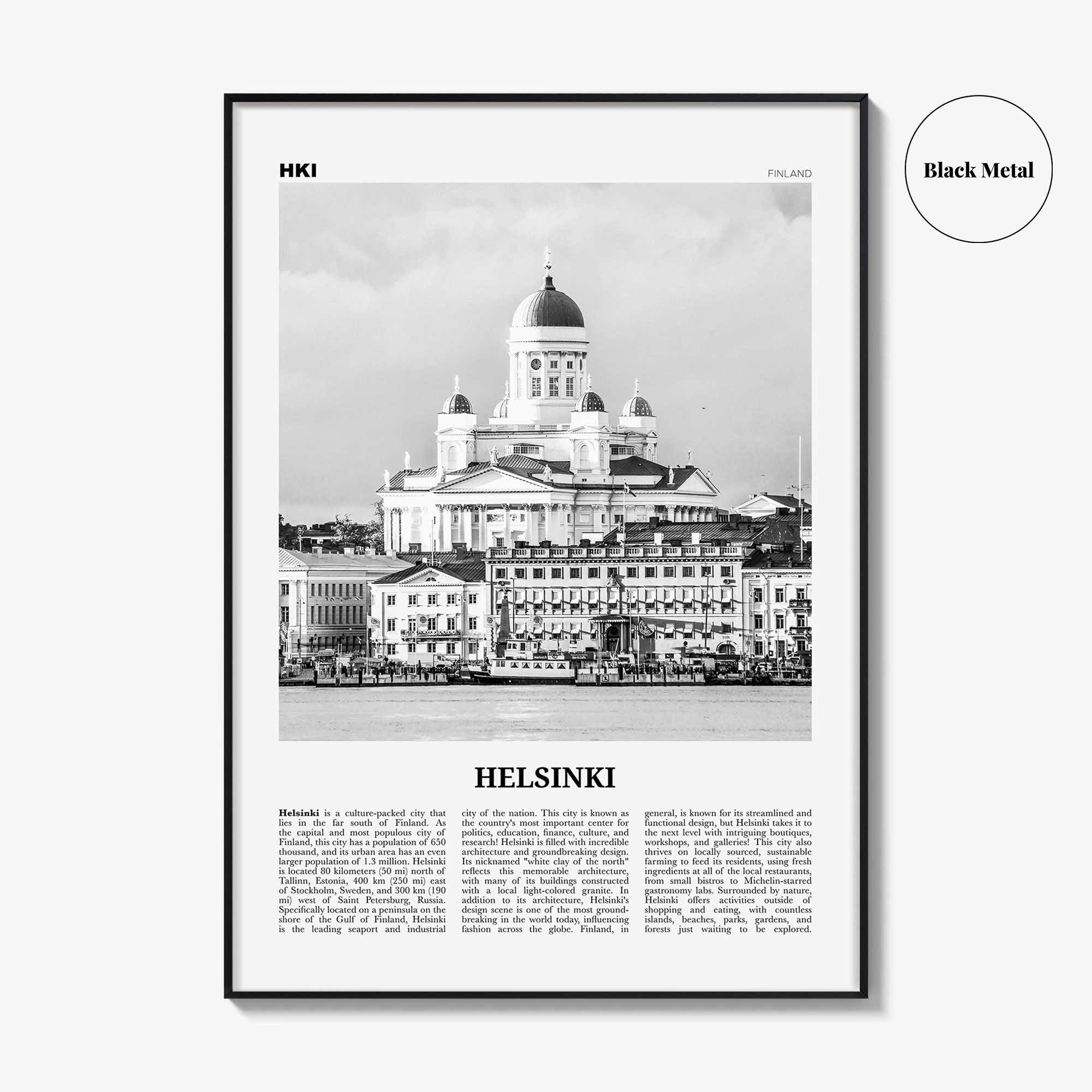 Helsinki Print Black and White, Helsinki Wall Art, Helsinki Poster, Helsinki Photo, Helsinki Wall Decor, Finland, Helsingin, Finnish, Europe