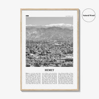 Hemet Print Black and White, Hemet Wall Art, Hemet Poster, Hemet Photo, Hemet Wall Décor, Hemet Map, California, USA