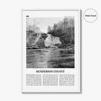 Henderson County Print Black and White, Henderson County Wall Art, Henderson Poster, Henderson Photo, Henderson Wall Décor, Henderson Map