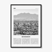 Henderson Print Black and White, Henderson Wall Art, Henderson Poster, Henderson Photo, Henderson Wall Décor, Nevada, USA, United States