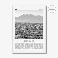 Henderson Print Black and White, Henderson Wall Art, Henderson Poster, Henderson Photo, Henderson Wall Décor, Nevada, USA, United States