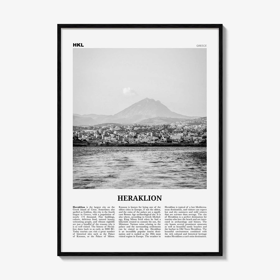 Heraklion Print Black and White, Heraklion Wall Art, Heraklion Poster, Heraklion Photo, Heraklion Wall, Greece, Iraklion, Ηράκλειο, Irákleio