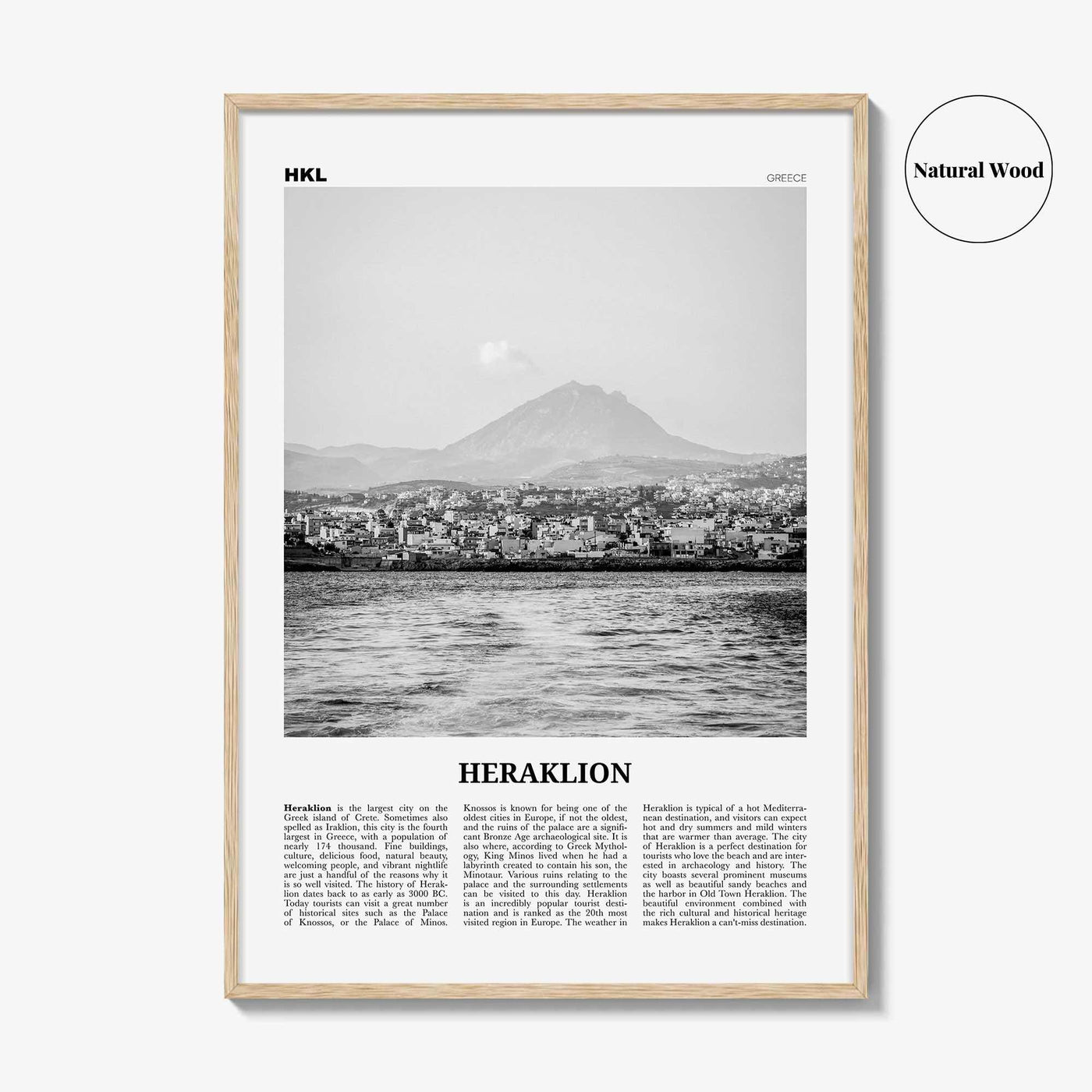 Heraklion Print Black and White, Heraklion Wall Art, Heraklion Poster, Heraklion Photo, Heraklion Wall, Greece, Iraklion, Ηράκλειο, Irákleio