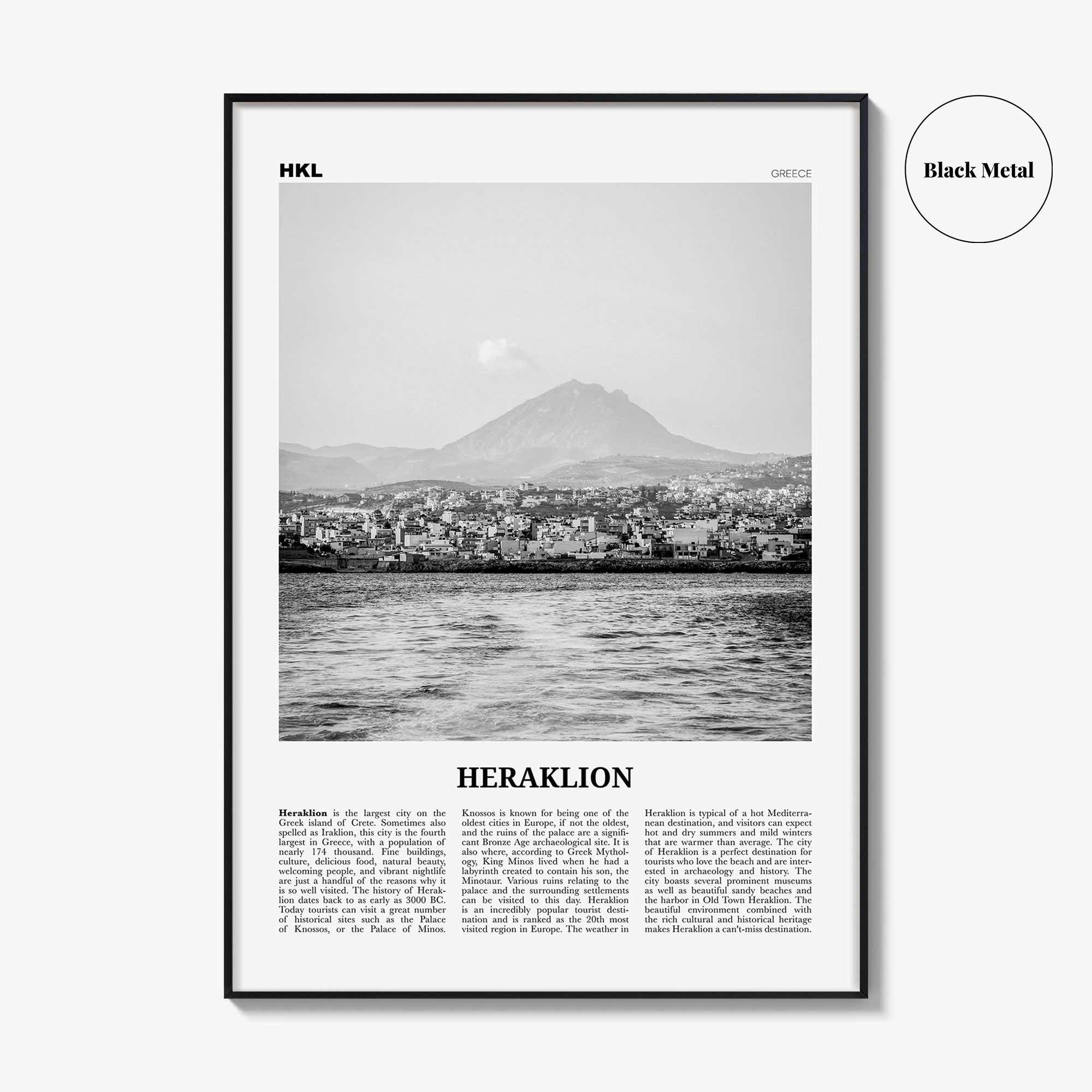 Heraklion Print Black and White, Heraklion Wall Art, Heraklion Poster, Heraklion Photo, Heraklion Wall, Greece, Iraklion, Ηράκλειο, Irákleio
