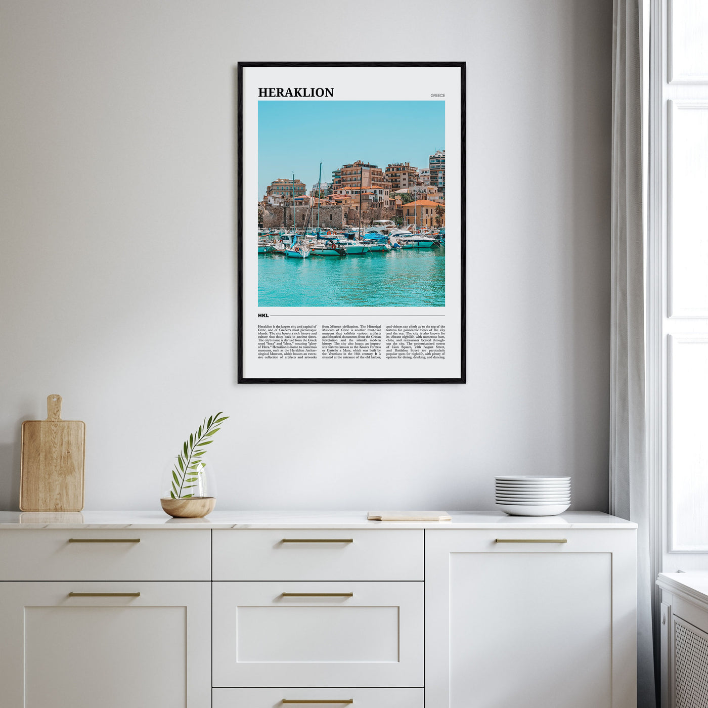 Heraklion Travel Color Poster
