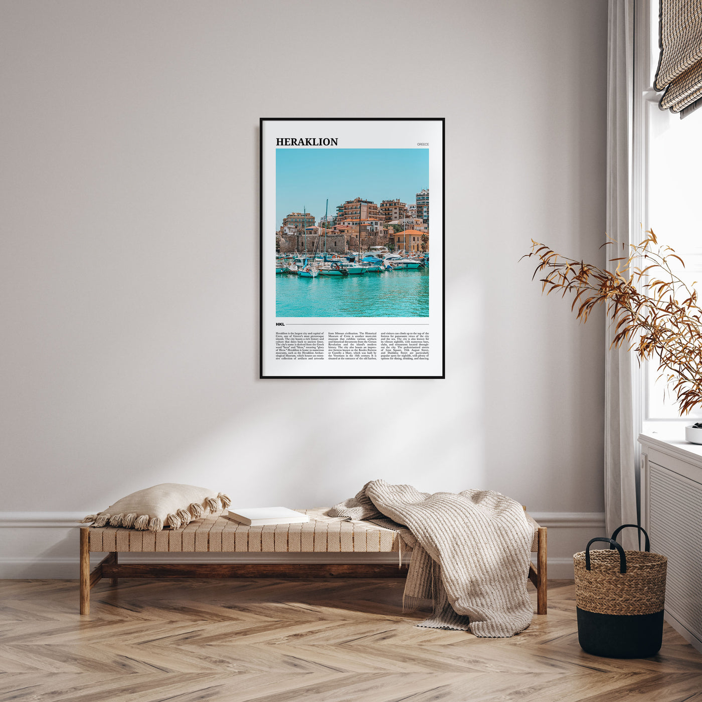 Heraklion Travel Color Poster