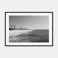 Hermosa Beach Landscape B&W Poster