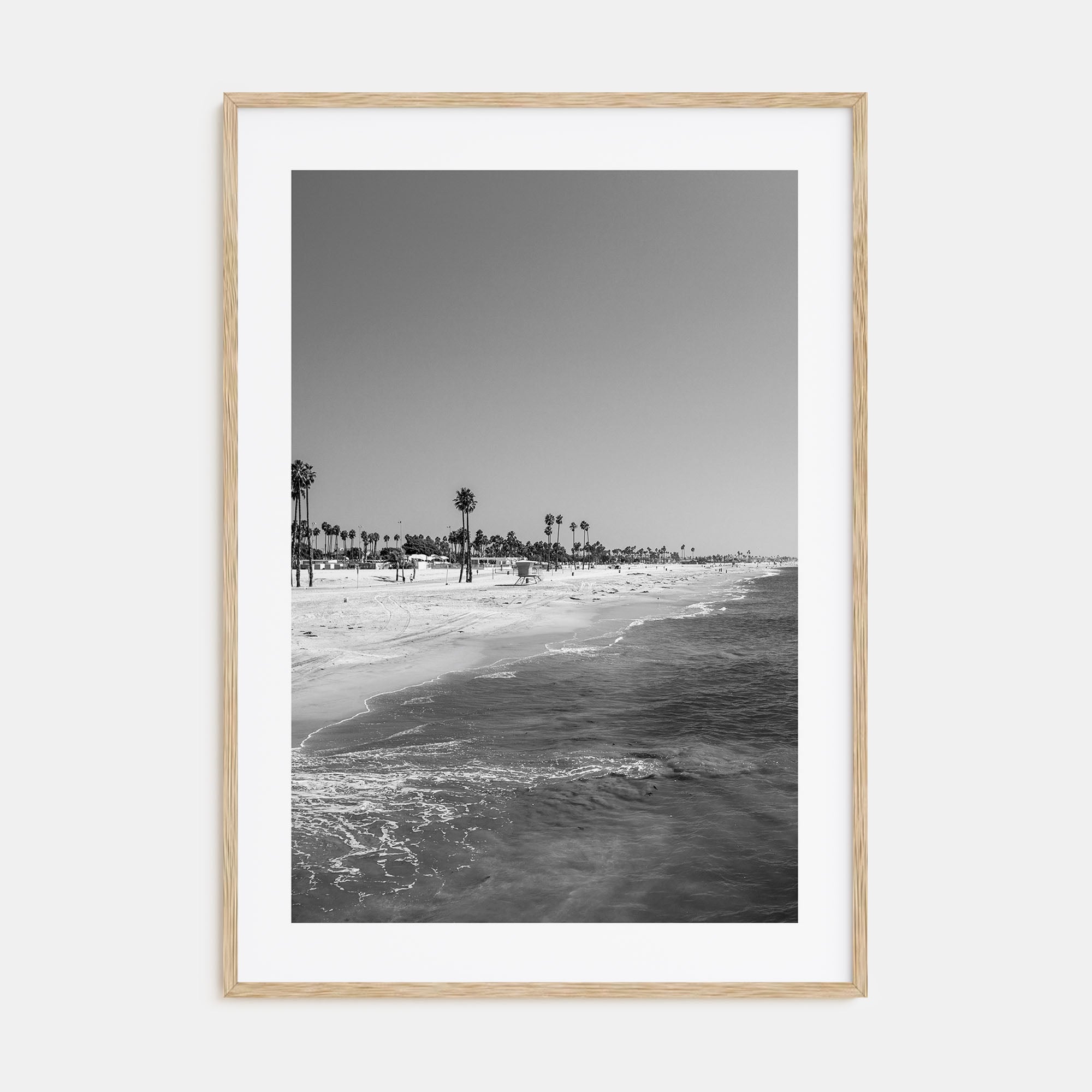 Hermosa Beach Photo B&W Poster