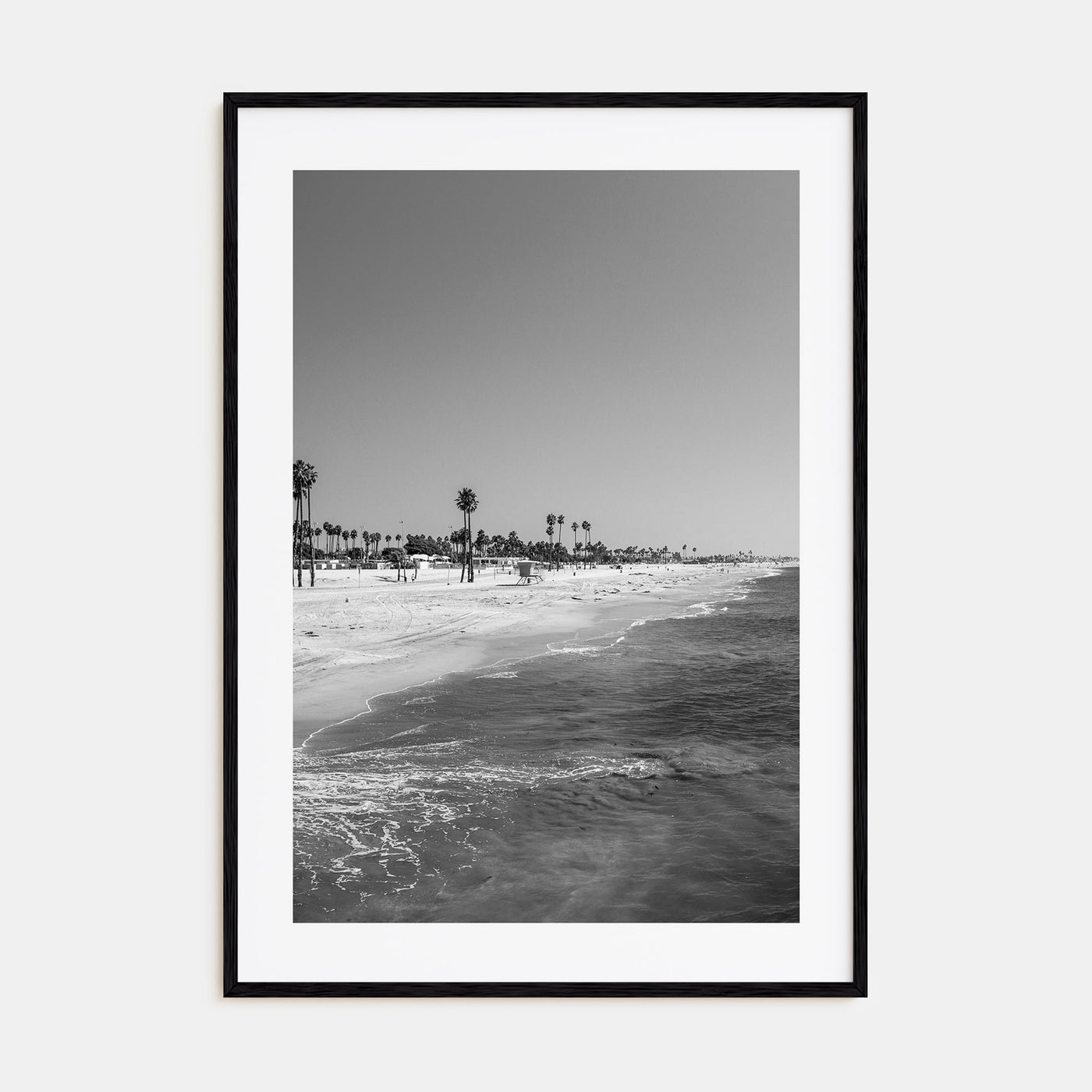 Hermosa Beach Photo B&W Poster