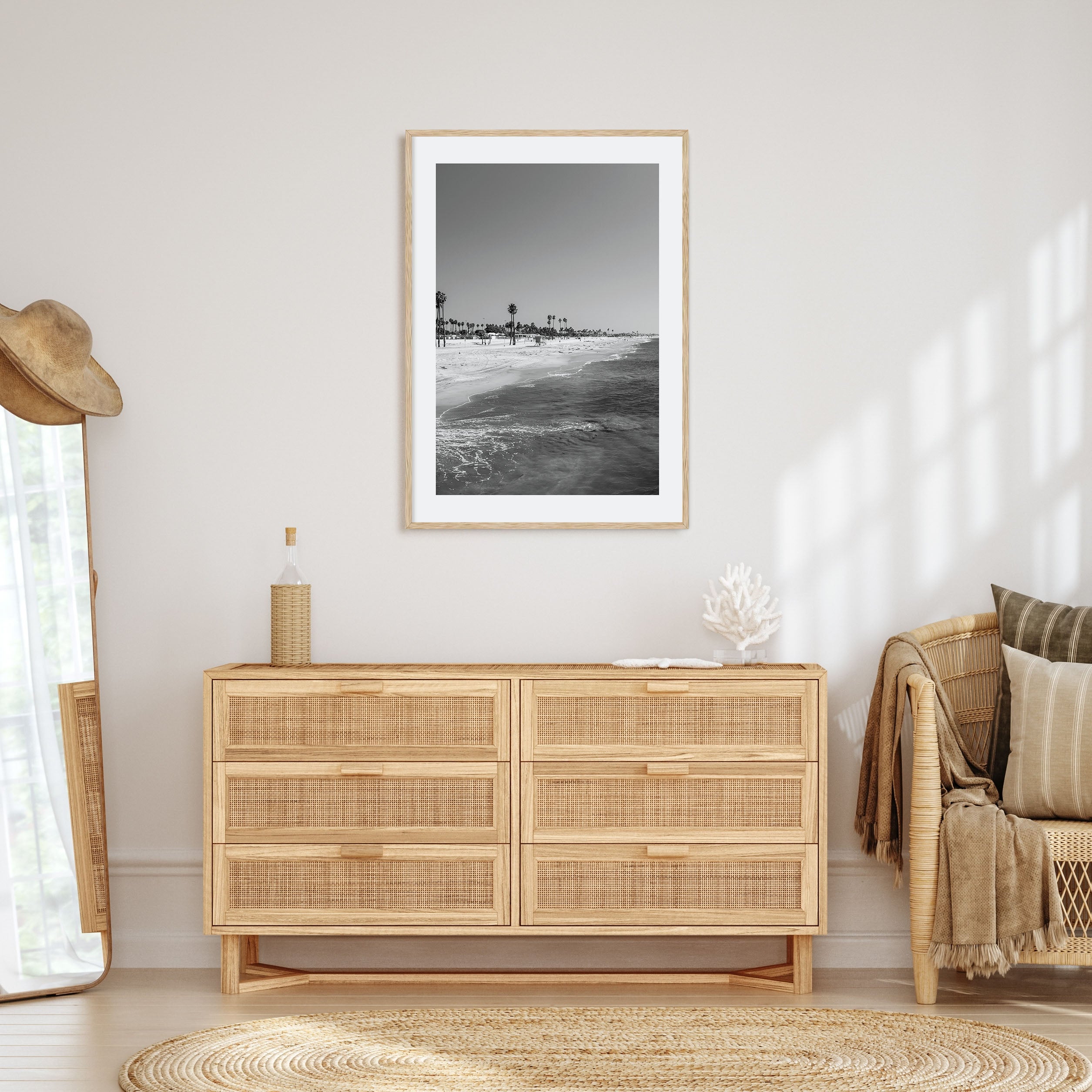 Hermosa Beach Photo B&W Poster