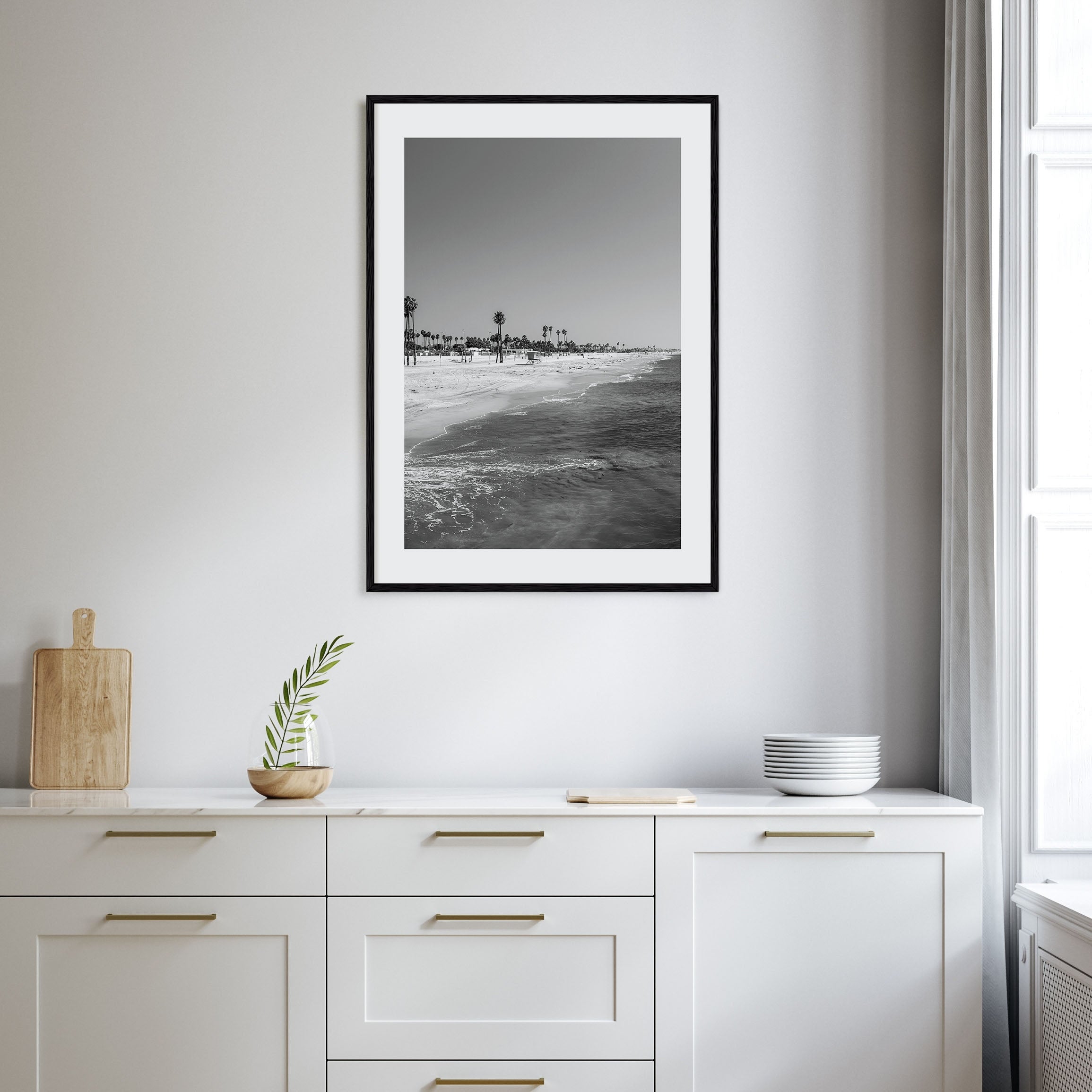 Hermosa Beach Photo B&W Poster