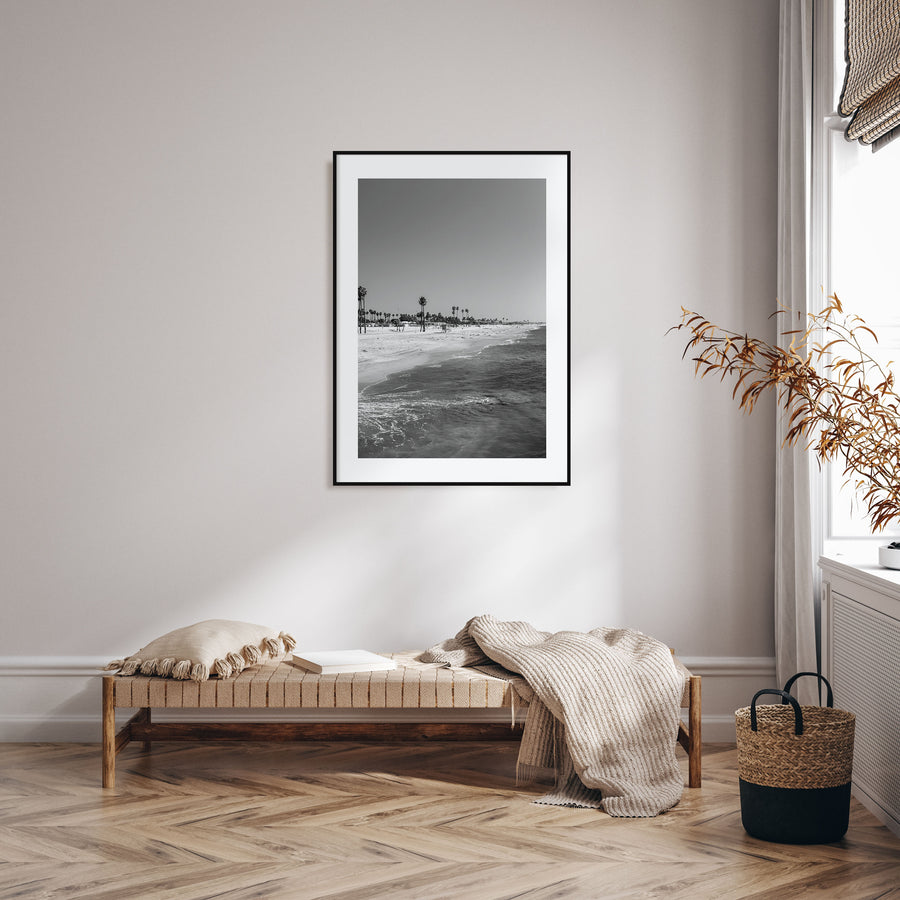 Hermosa Beach Photo B&W Poster