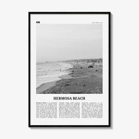 Hermosa Beach Print Black and White No 1, Hermosa Beach Wall Art, Hermosa Beach Poster, Hermosa Beach Photo, California, USA