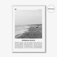 Hermosa Beach Print Black and White No 1, Hermosa Beach Wall Art, Hermosa Beach Poster, Hermosa Beach Photo, California, USA