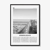 Hermosa Beach Print Black and White No 2, Hermosa Beach Wall Art, Hermosa Beach Poster, Hermosa Beach Photo, California, USA, United States