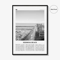 Hermosa Beach Print Black and White No 2, Hermosa Beach Wall Art, Hermosa Beach Poster, Hermosa Beach Photo, California, USA, United States