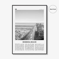 Hermosa Beach Print Black and White No 2, Hermosa Beach Wall Art, Hermosa Beach Poster, Hermosa Beach Photo, California, USA, United States