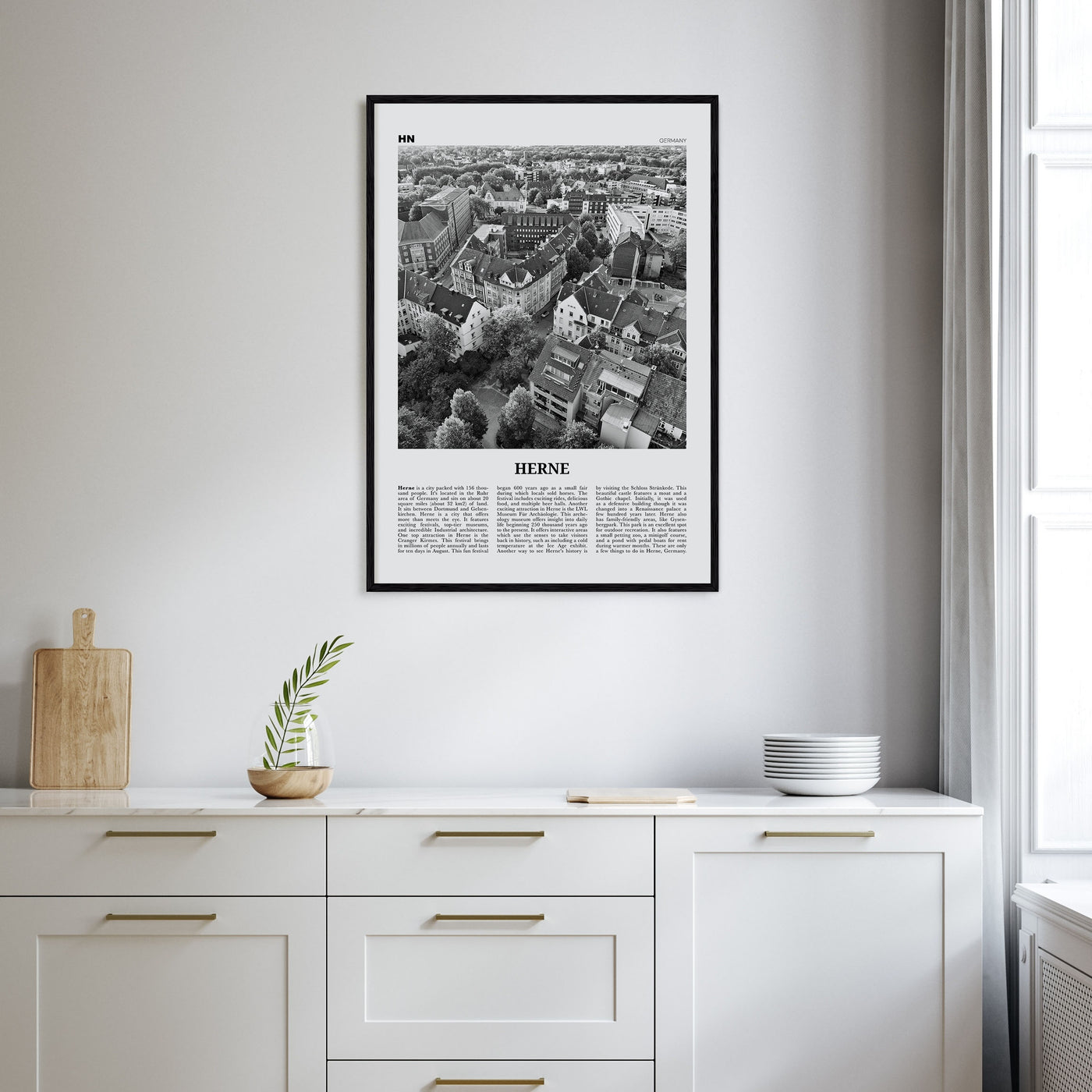 Herne Travel B&W Poster