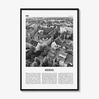 Herne Print Black and White, Herne Wall Art, Herne Poster, Herne Photo, Herne Wall Décor, Herne Map, Germany