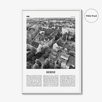 Herne Print Black and White, Herne Wall Art, Herne Poster, Herne Photo, Herne Wall Décor, Herne Map, Germany