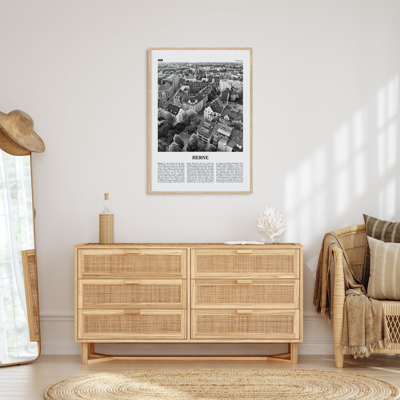 Herne Travel B&W Poster