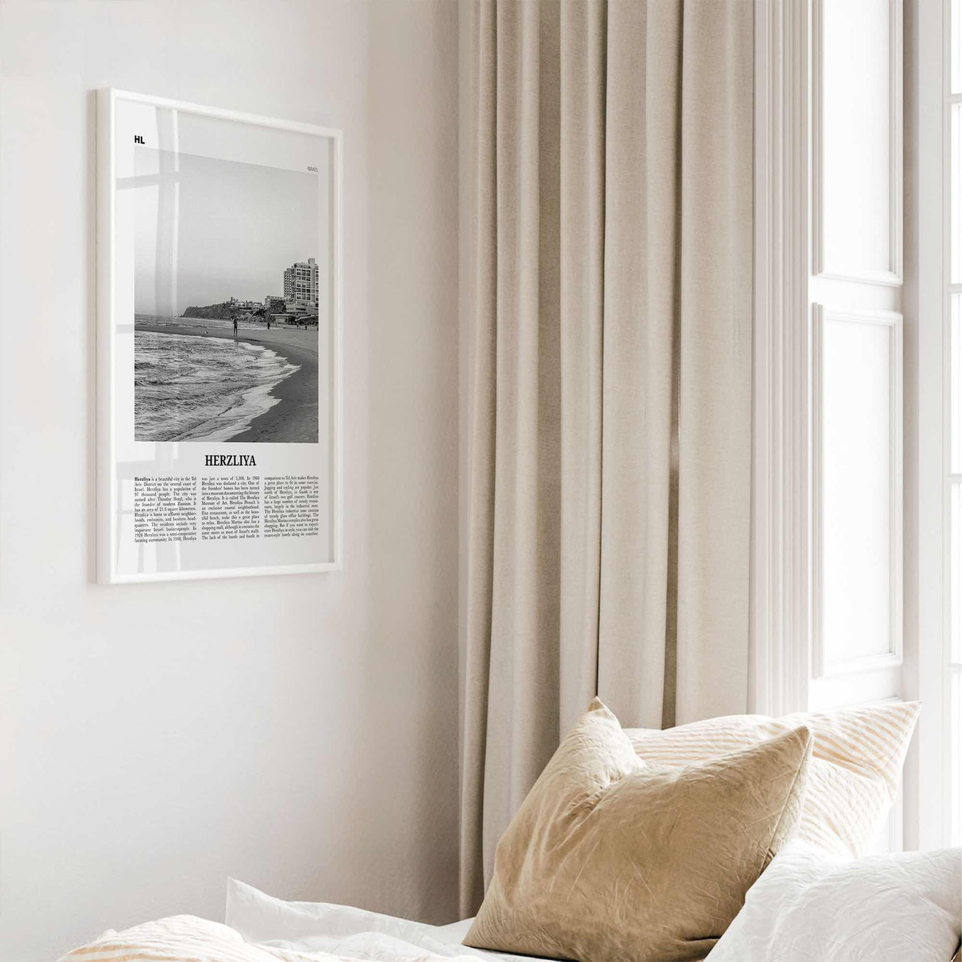 Herzliya Print Black and White, Herzliya Wall Art, Herzliya Poster, Herzliya Photo, Herzliya Map, Herzliya Wall Decor, Israel