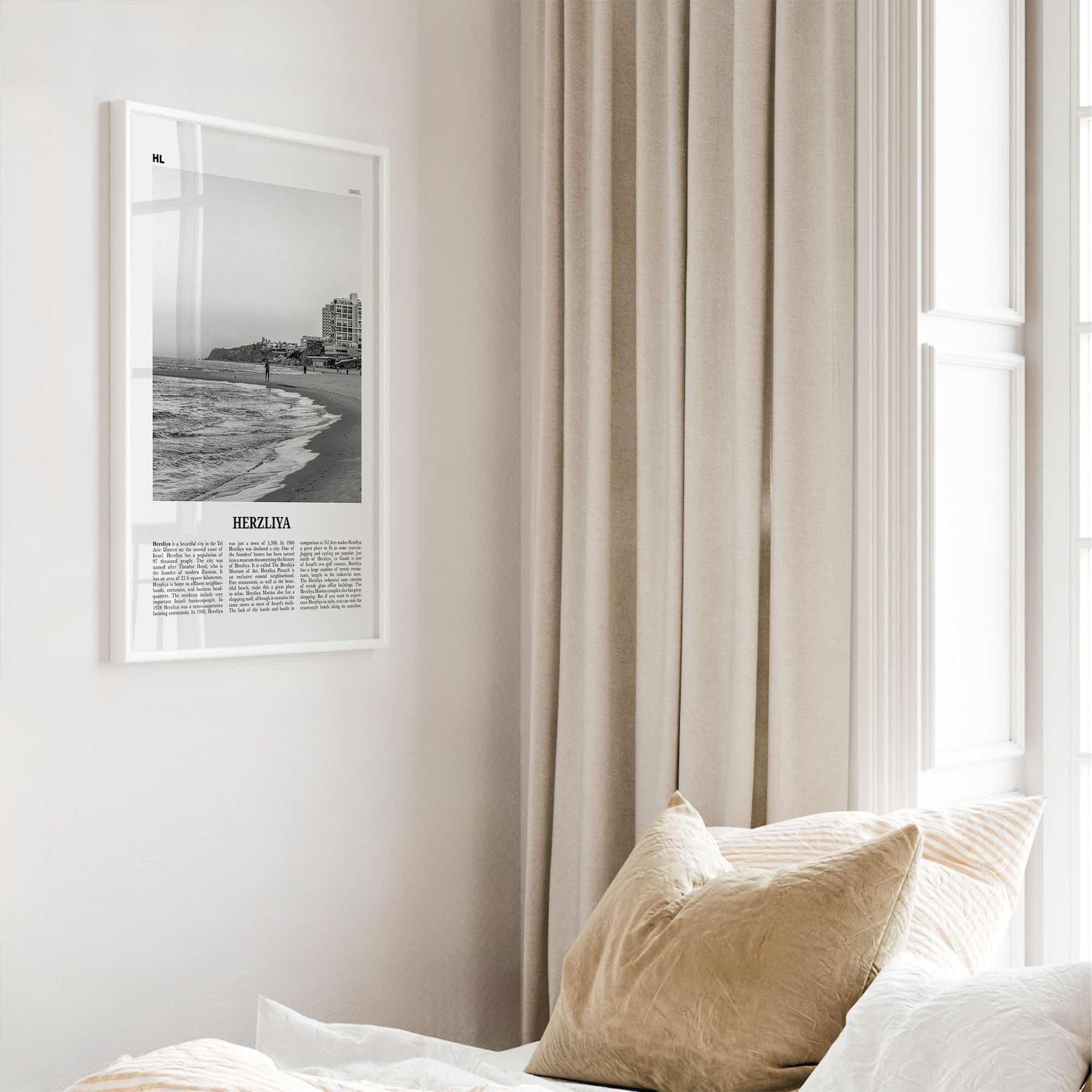 Herzliya Print Black and White, Herzliya Wall Art, Herzliya Poster, Herzliya Photo, Herzliya Map, Herzliya Wall Decor, Israel